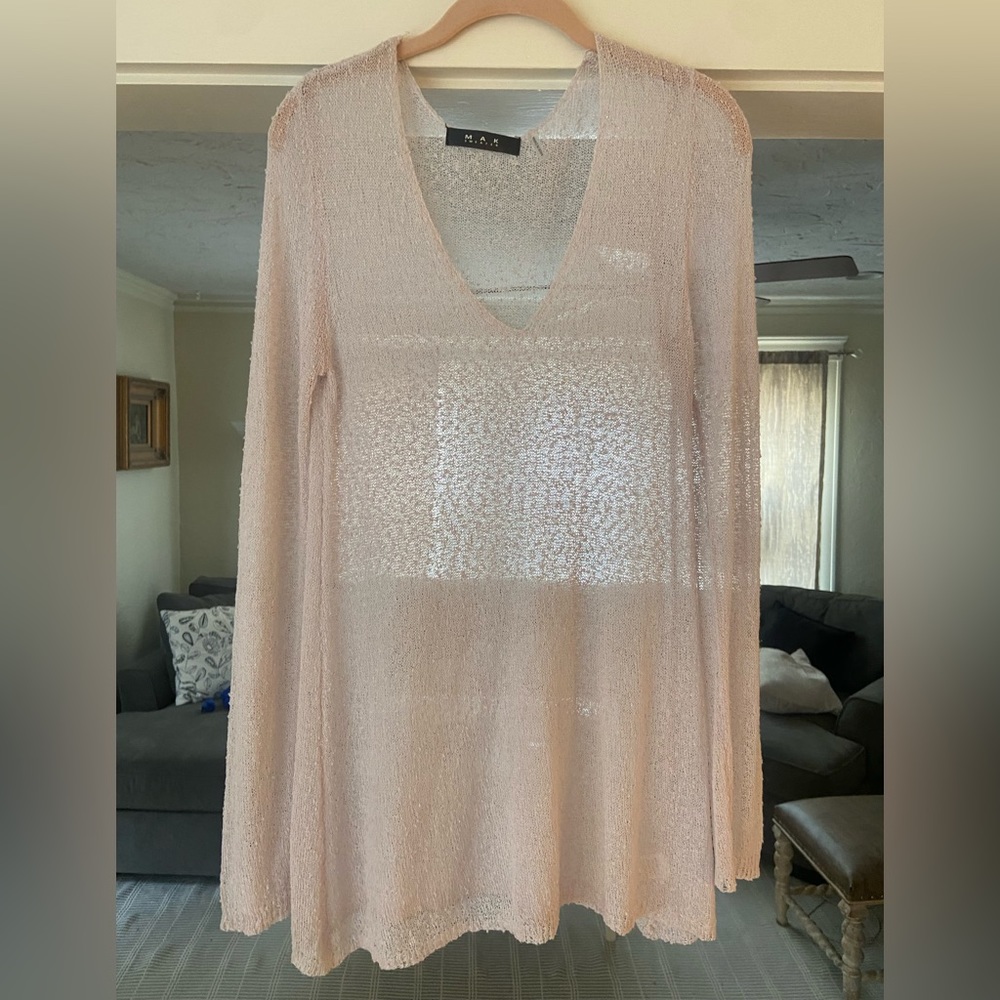 See-Through Lacey Lavender Tunic